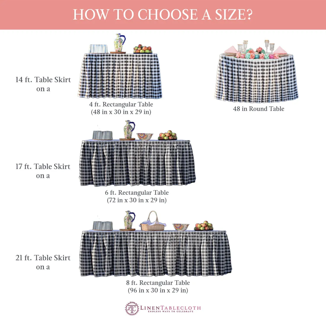 21 ft. Accordion Pleat Polyester Table Skirt (8 Colors)