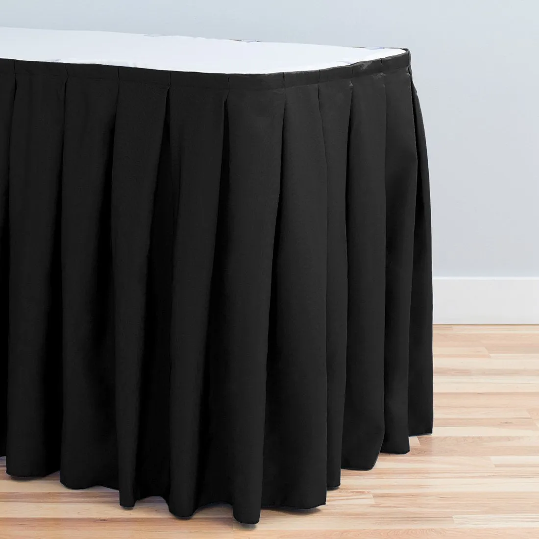 21 ft. Accordion Pleat Polyester Table Skirt (8 Colors)