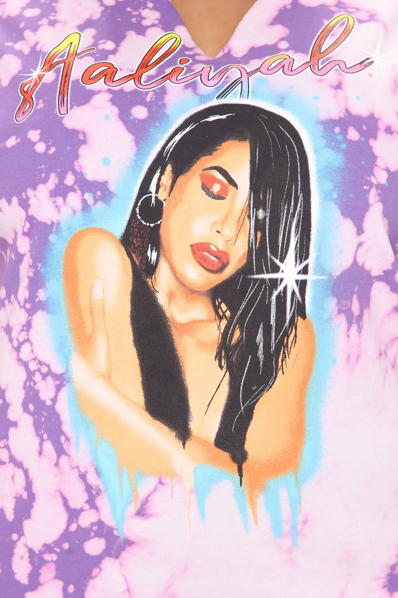 Aaliyah Splatter Tee - Purple/combo
