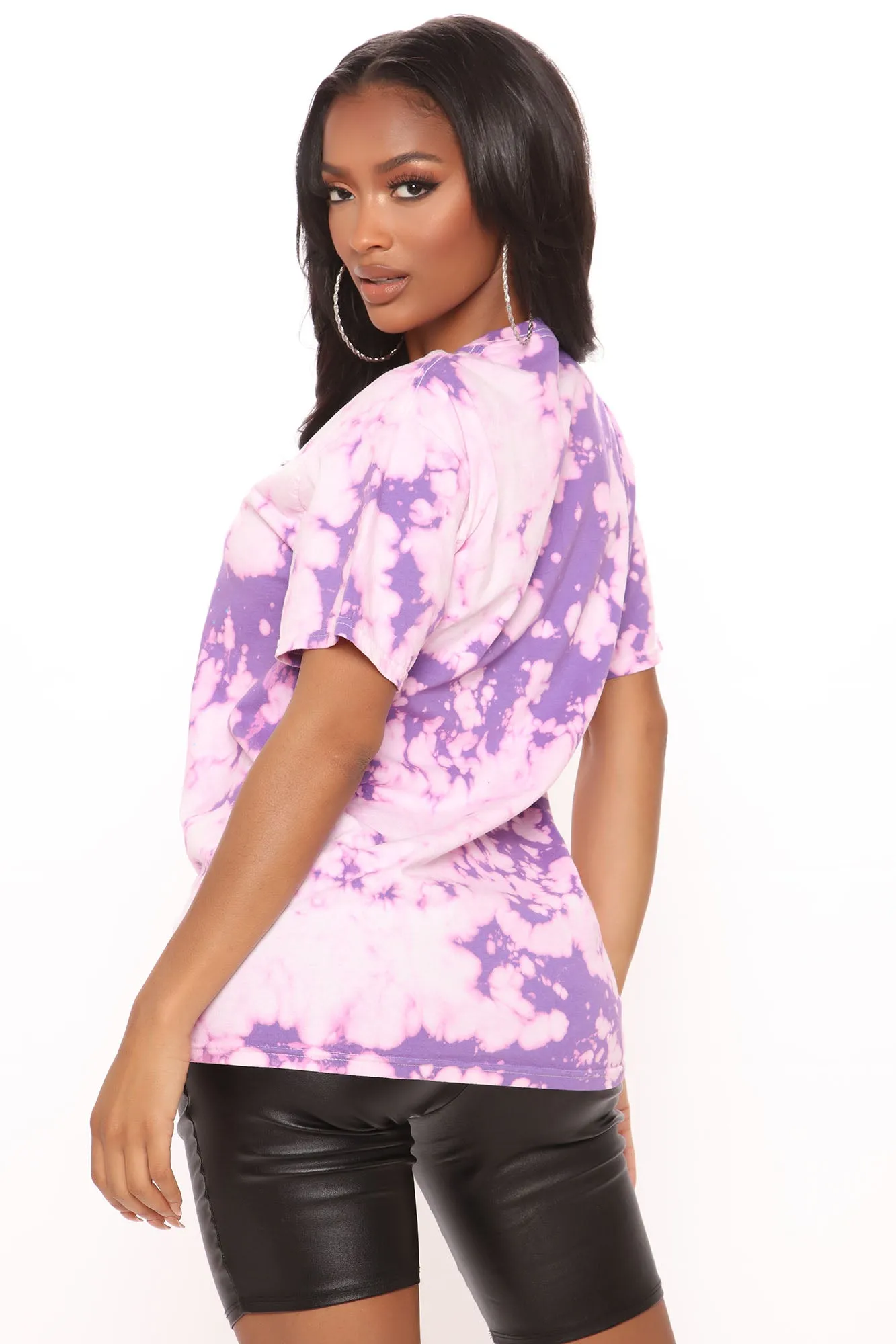 Aaliyah Splatter Tee - Purple/combo