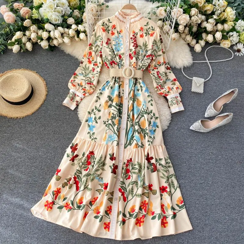Ameya Floral Print Vintage Dress