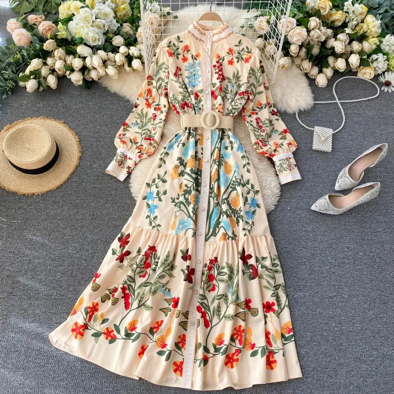 Ameya Floral Print Vintage Dress