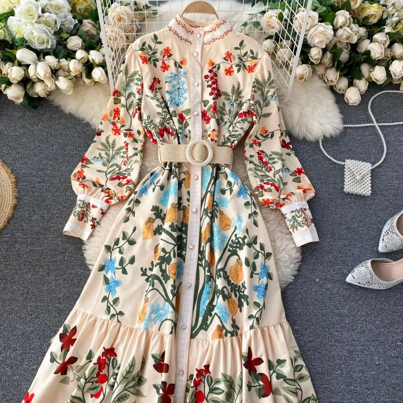 Ameya Floral Print Vintage Dress