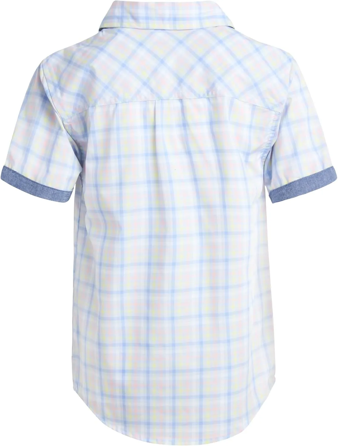 Ben Sherman Boys' Short Sleeve Button Down Shirt - 2 Pack 100% Cotton Breathable Woven Dress Shirts for Boys (Sizes: 8-18)