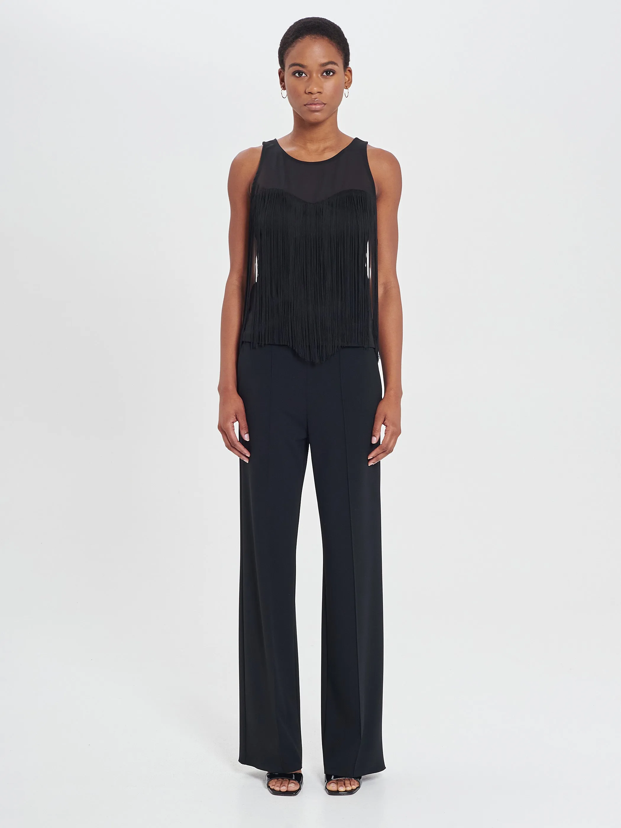 Black Top with Fringes