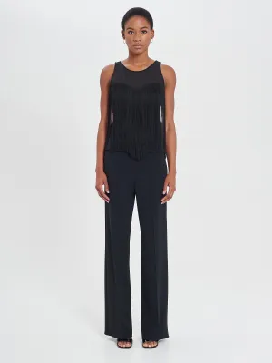 Black Top with Fringes