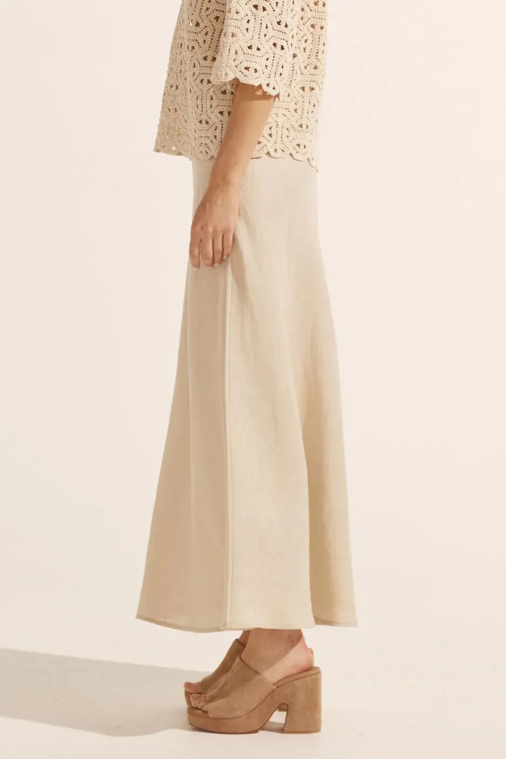 Blend Skirt  -  Pebble