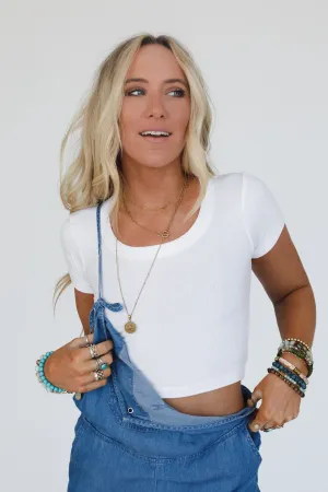 Brave Hearts Scoop Neck Top - Off White