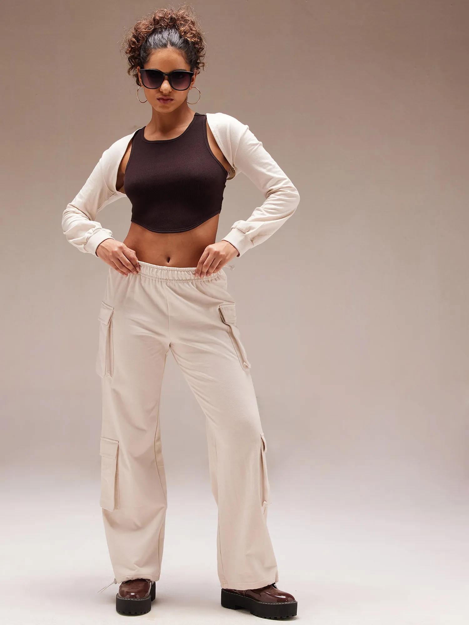 Brown All Day Rib Top