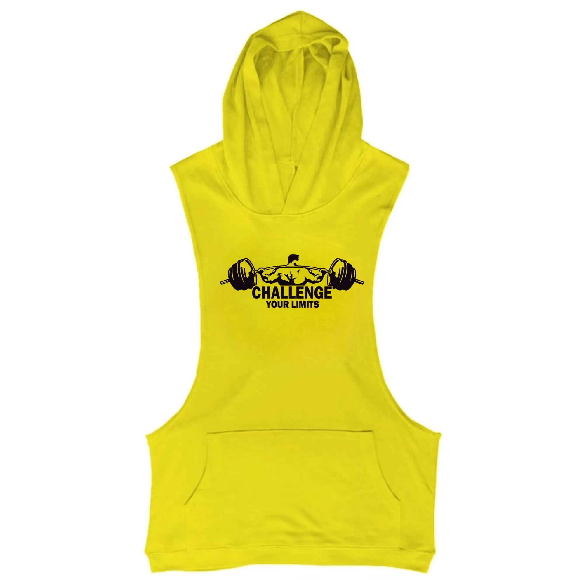 Challenge Your Limits Sleeveless Hoodie Tank Tops