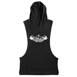 Challenge Your Limits Sleeveless Hoodie Tank Tops