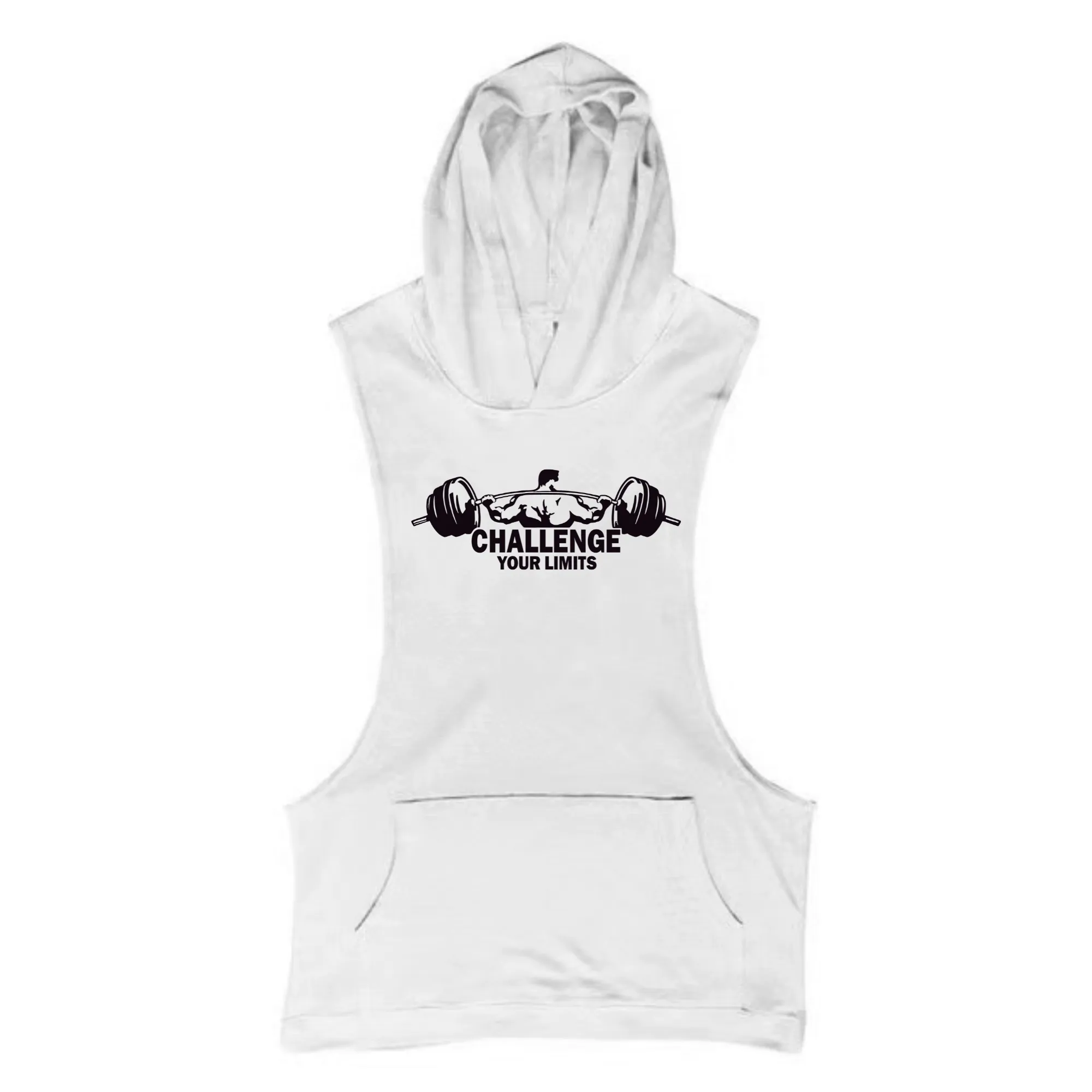 Challenge Your Limits Sleeveless Hoodie Tank Tops