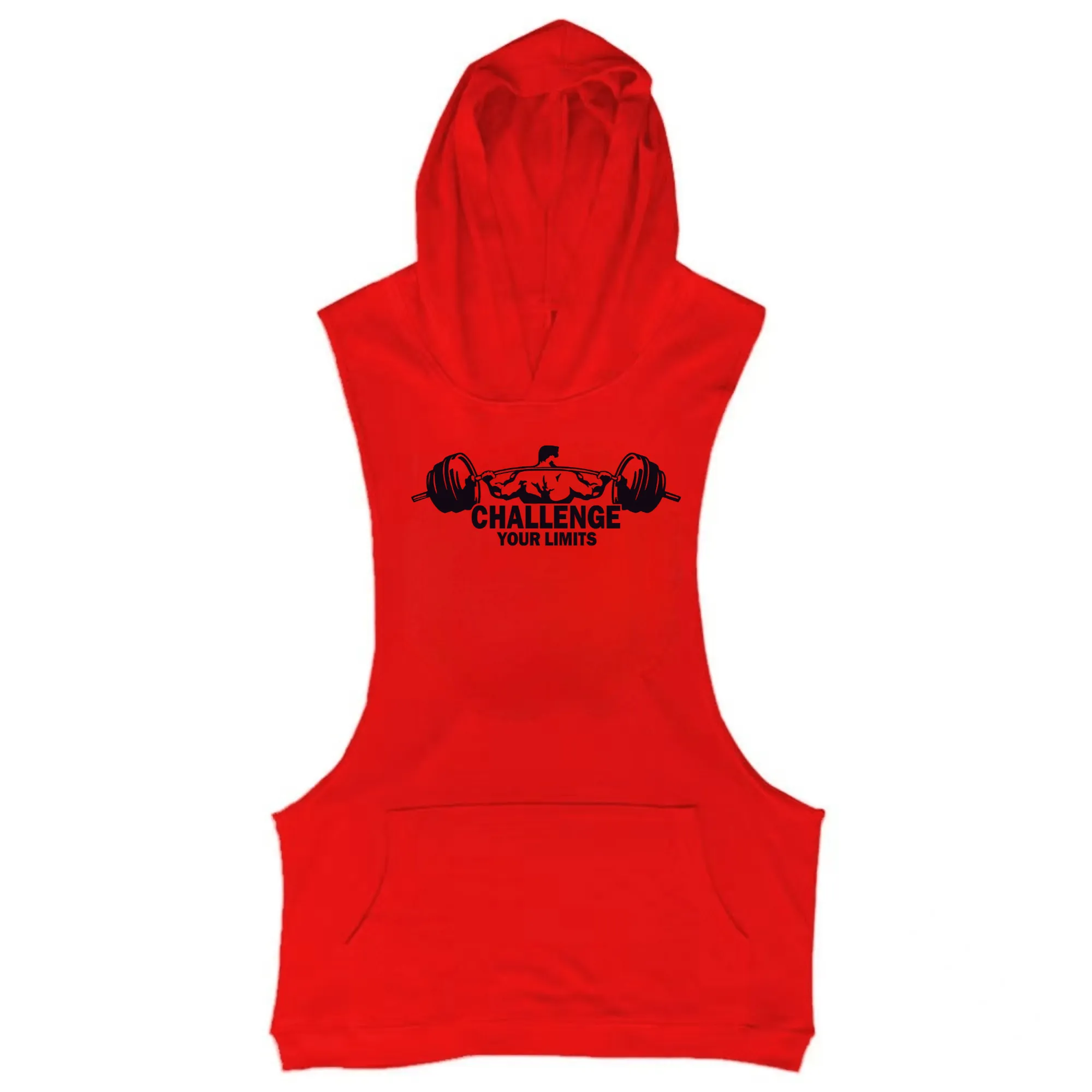 Challenge Your Limits Sleeveless Hoodie Tank Tops