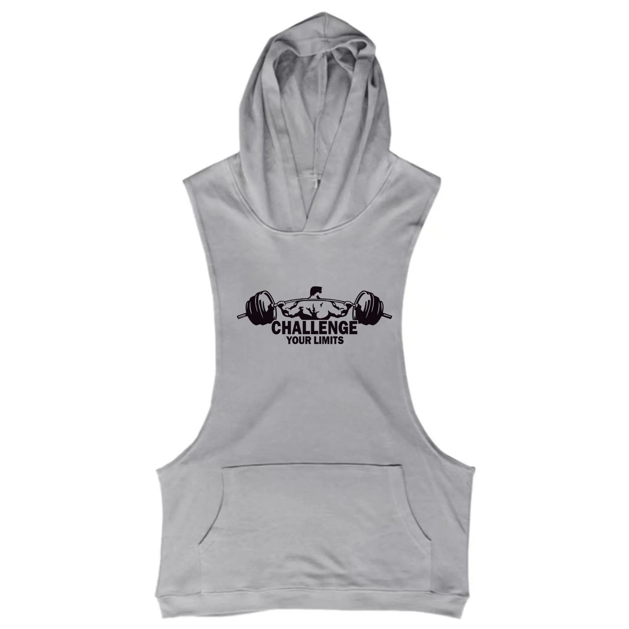 Challenge Your Limits Sleeveless Hoodie Tank Tops