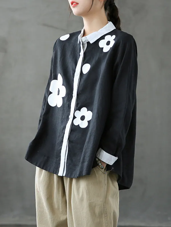 Chicmy-Original Floral Long Sleeve Blouse Tops