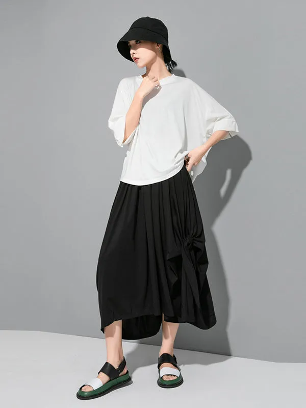 Chicmy-Original Solid Batwing Sleeve T-Shirts Tops