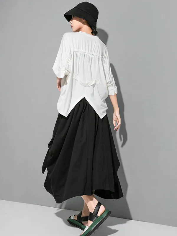 Chicmy-Original Solid Batwing Sleeve T-Shirts Tops