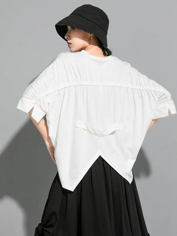 Chicmy-Original Solid Batwing Sleeve T-Shirts Tops