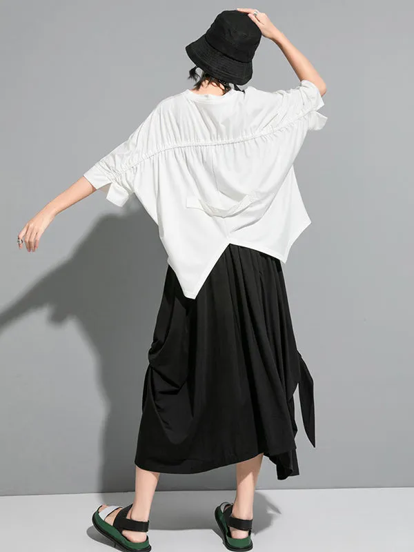 Chicmy-Original Solid Batwing Sleeve T-Shirts Tops