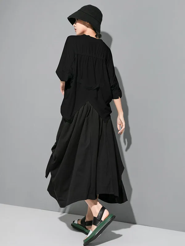 Chicmy-Original Solid Batwing Sleeve T-Shirts Tops