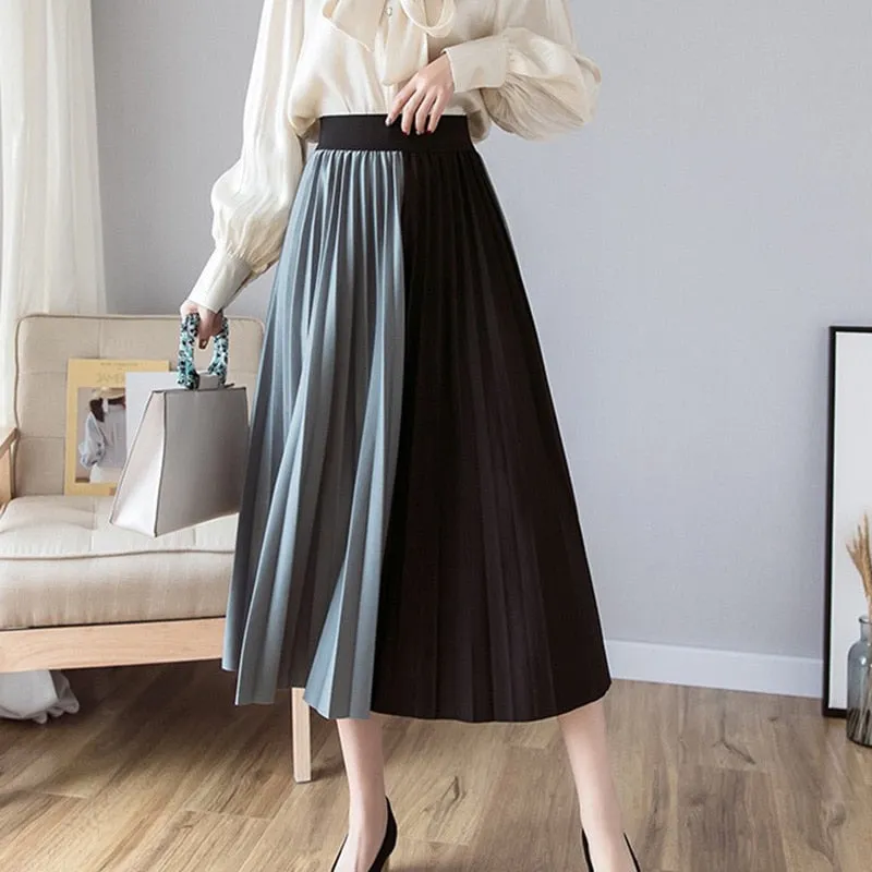 Elegant Midi Pleated Skirt