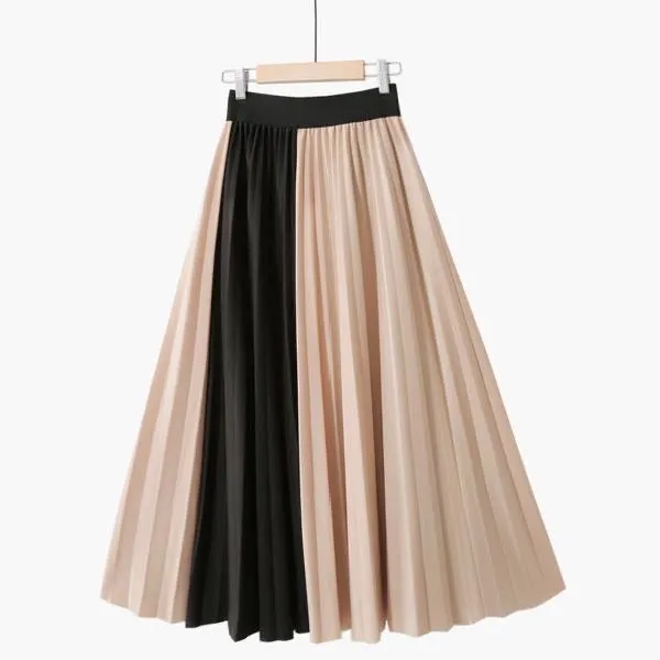 Elegant Midi Pleated Skirt