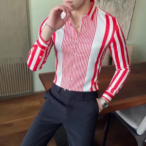 Fashion Striped Formal Dress Shirts