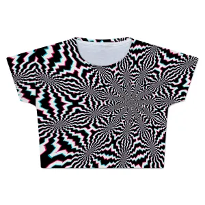 Fractal Ripples Crop Tee