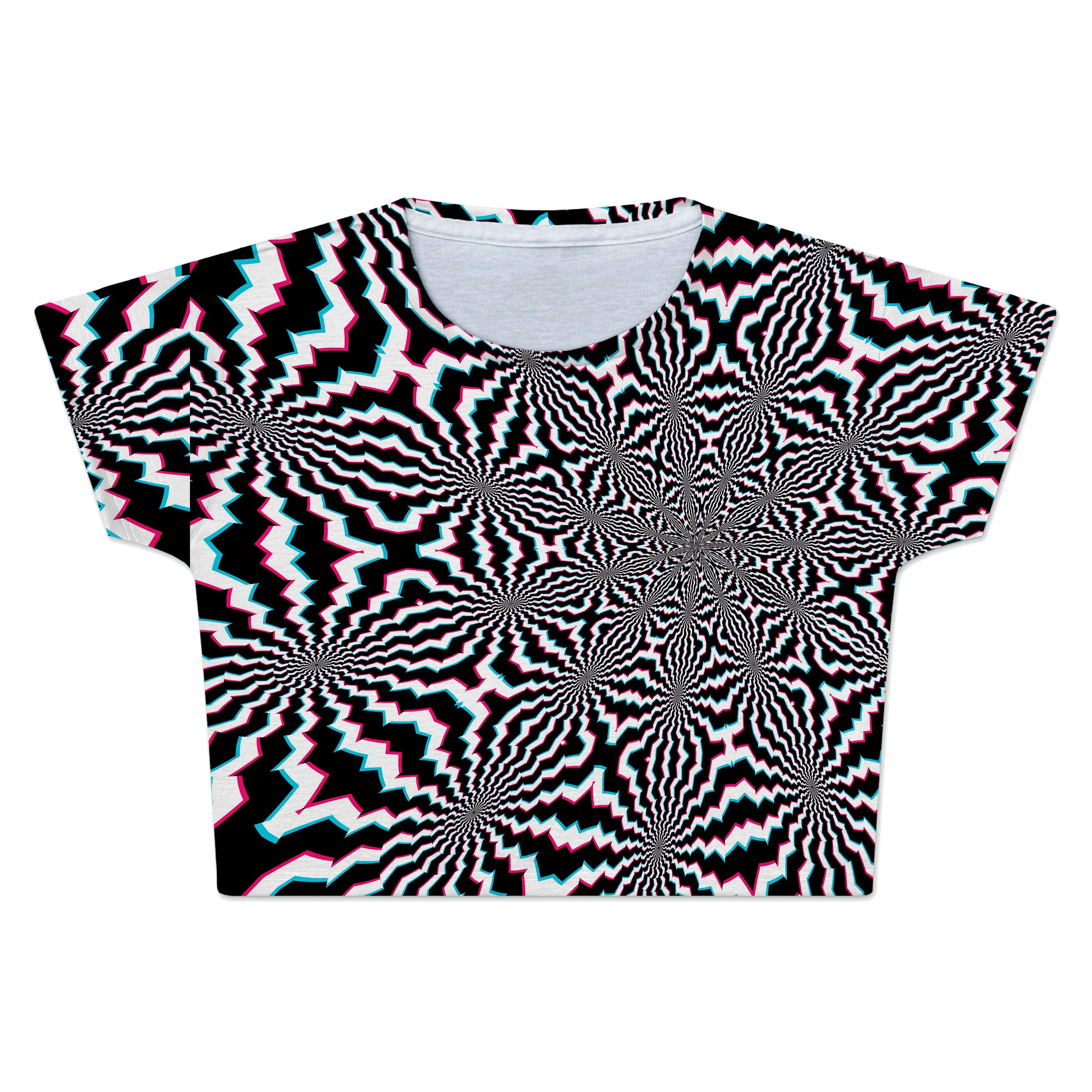 Fractal Ripples Crop Tee