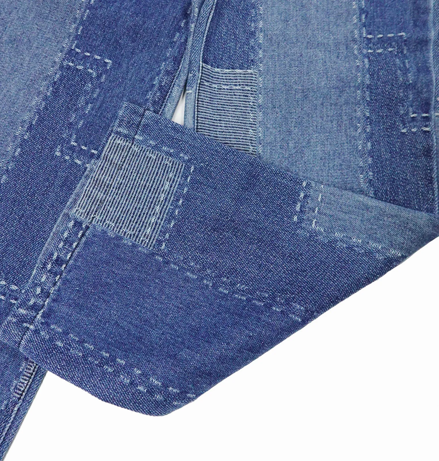 Girl Jeans,Elastic Loose Fit Patchwok Printed Denim Pants