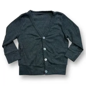 Girls American Apparel Size 3-6 Months Charcoal Gray Cardigan