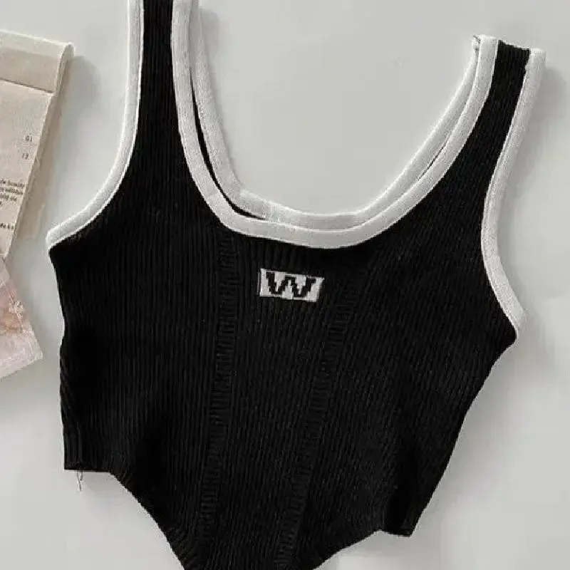 Irregular Sleeveless Crop Tops