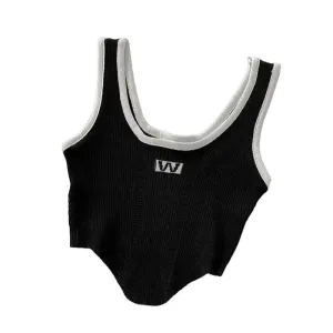 Irregular Sleeveless Crop Tops