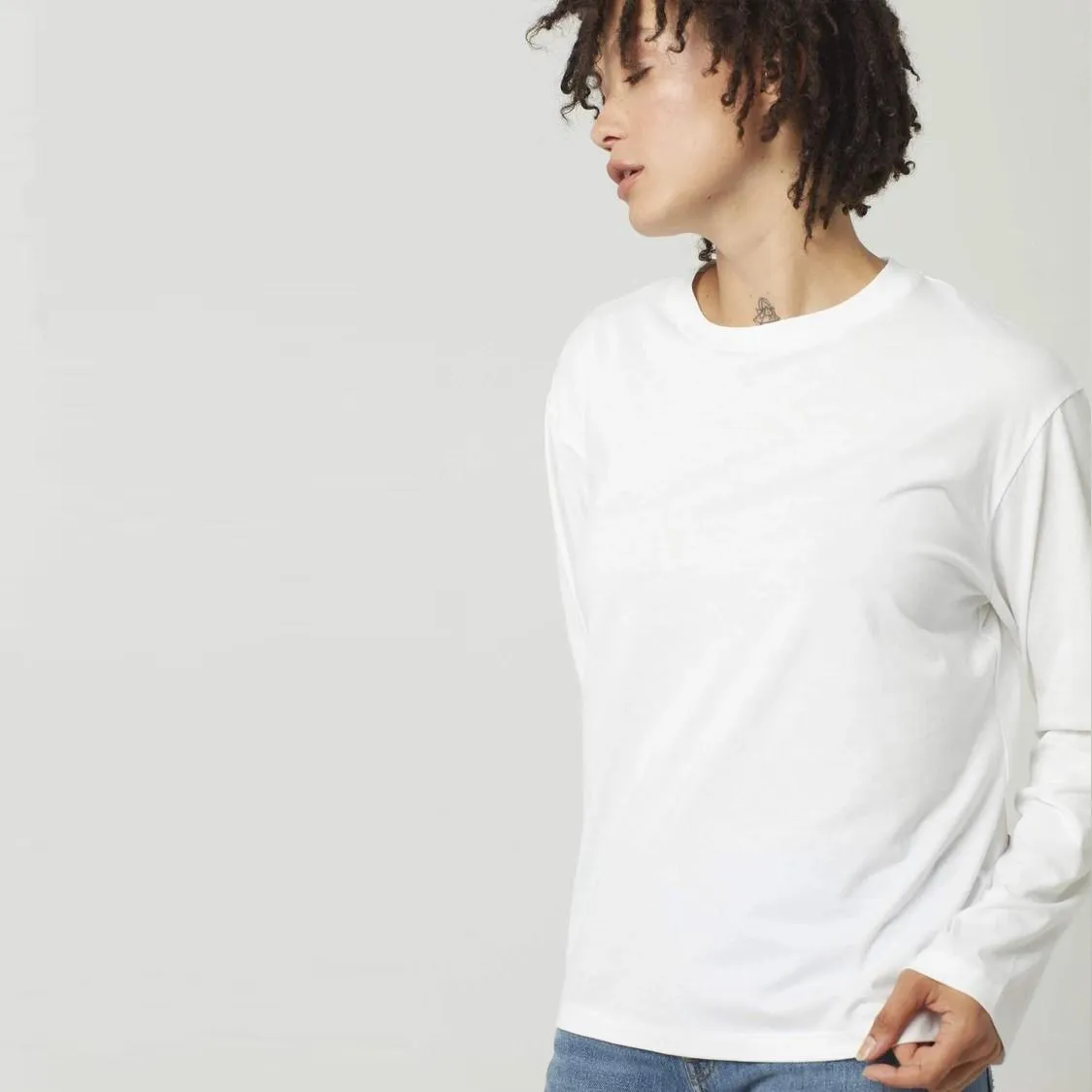 Long Sleeve Standard Tee (White)
