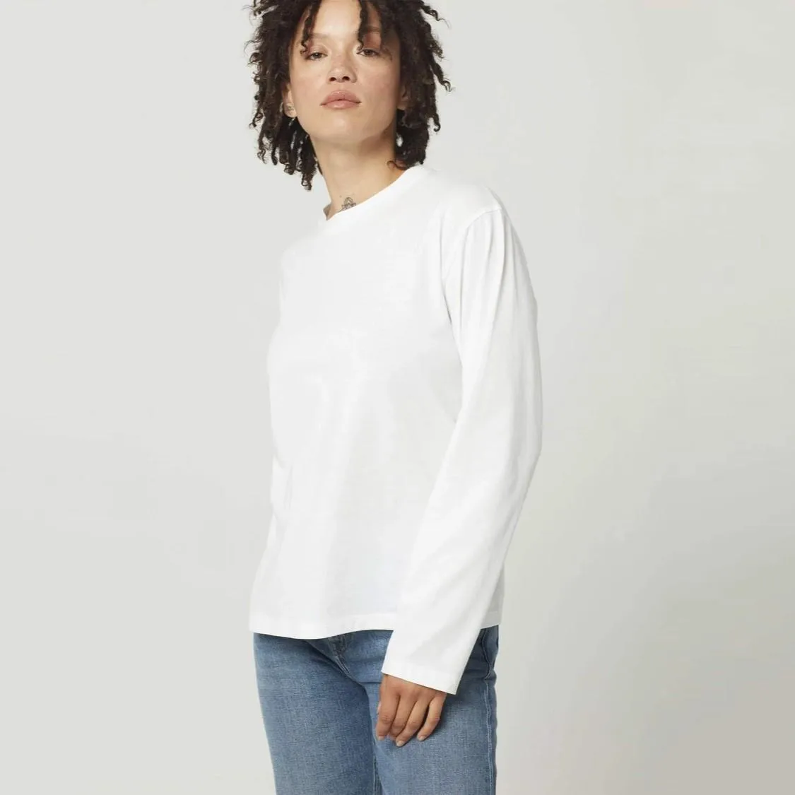 Long Sleeve Standard Tee (White)