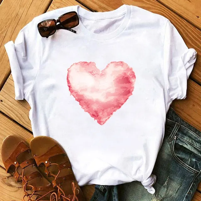 Maycaur Vogue T Shirt Women Summer Casual Tshirts Tees Harajuku Korean Style Graphic Tops New Kawaii Short Sleeve Female T-shirt