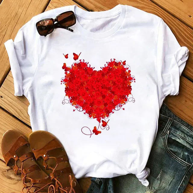 Maycaur Vogue T Shirt Women Summer Casual Tshirts Tees Harajuku Korean Style Graphic Tops New Kawaii Short Sleeve Female T-shirt