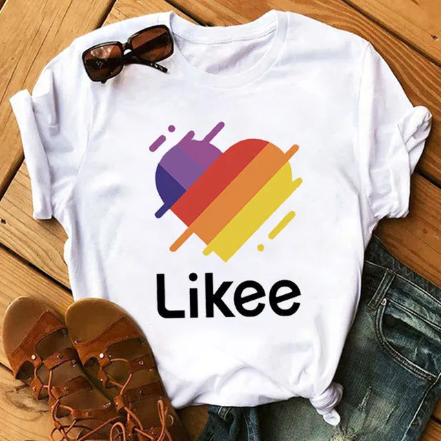 Maycaur Vogue T Shirt Women Summer Casual Tshirts Tees Harajuku Korean Style Graphic Tops New Kawaii Short Sleeve Female T-shirt