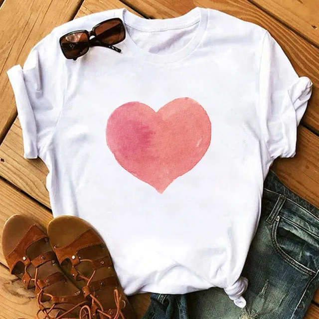 Maycaur Vogue T Shirt Women Summer Casual Tshirts Tees Harajuku Korean Style Graphic Tops New Kawaii Short Sleeve Female T-shirt