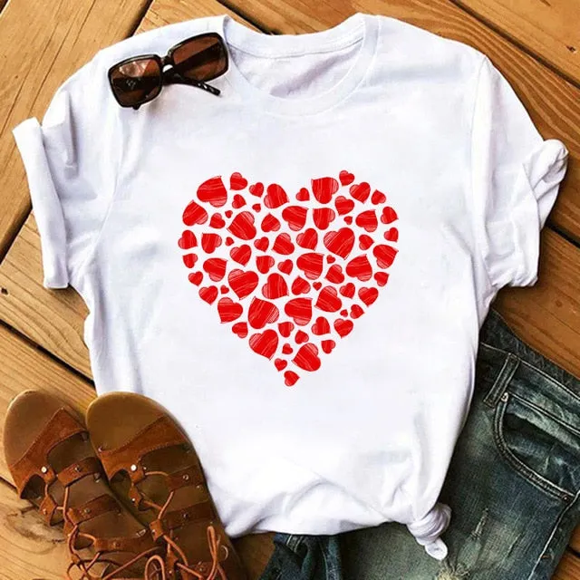 Maycaur Vogue T Shirt Women Summer Casual Tshirts Tees Harajuku Korean Style Graphic Tops New Kawaii Short Sleeve Female T-shirt