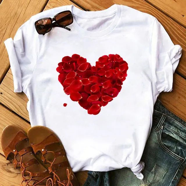 Maycaur Vogue T Shirt Women Summer Casual Tshirts Tees Harajuku Korean Style Graphic Tops New Kawaii Short Sleeve Female T-shirt