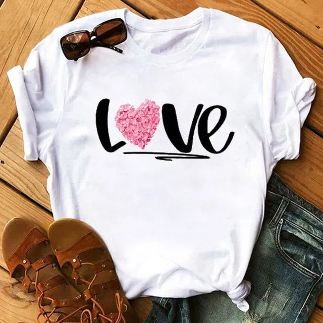 Maycaur Vogue T Shirt Women Summer Casual Tshirts Tees Harajuku Korean Style Graphic Tops New Kawaii Short Sleeve Female T-shirt