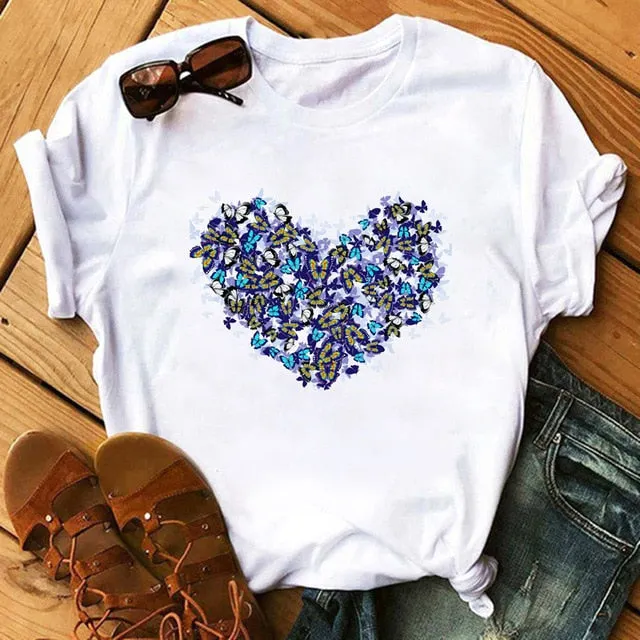 Maycaur Vogue T Shirt Women Summer Casual Tshirts Tees Harajuku Korean Style Graphic Tops New Kawaii Short Sleeve Female T-shirt