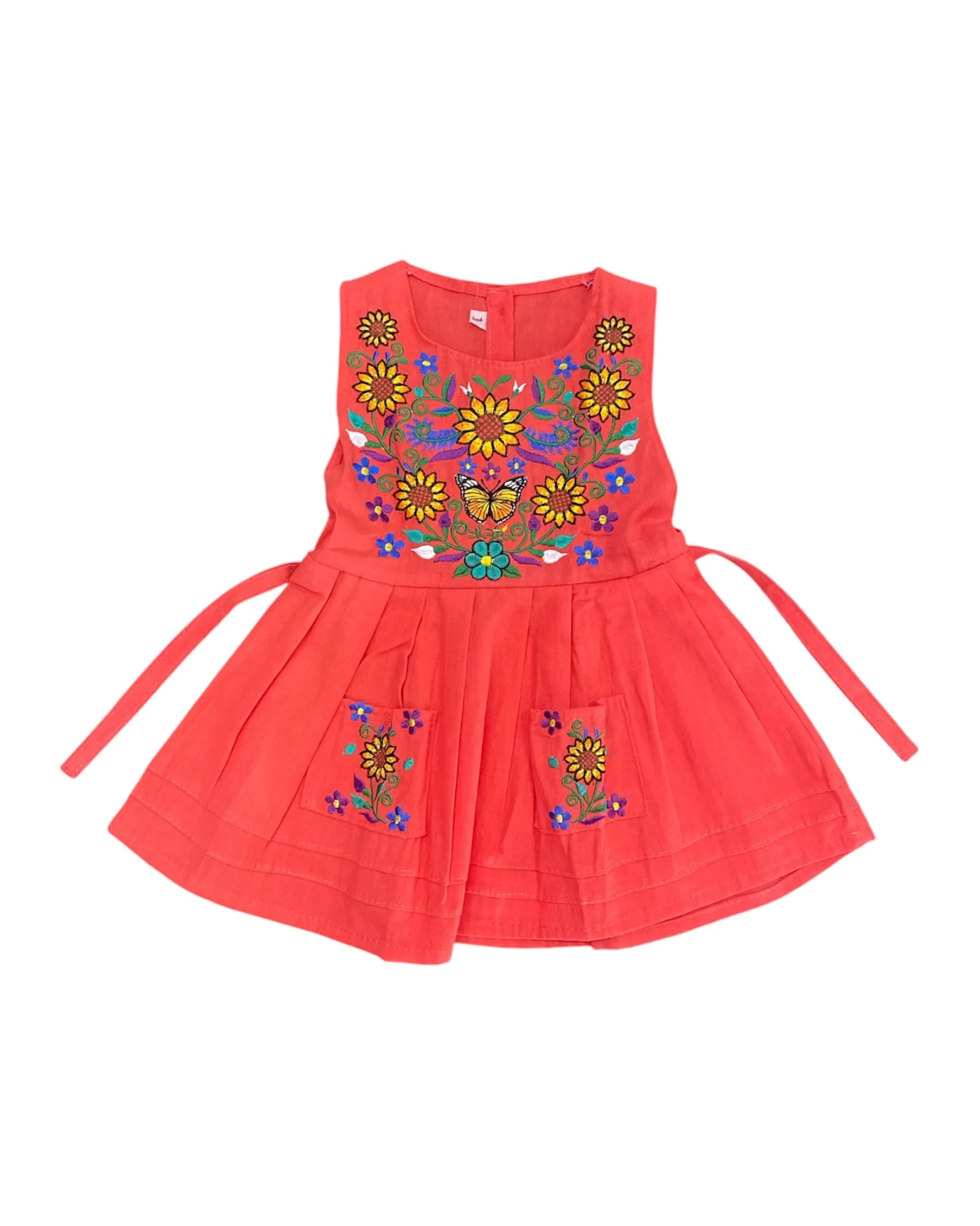 Mexican Girl Monarch Sunflowers Dress