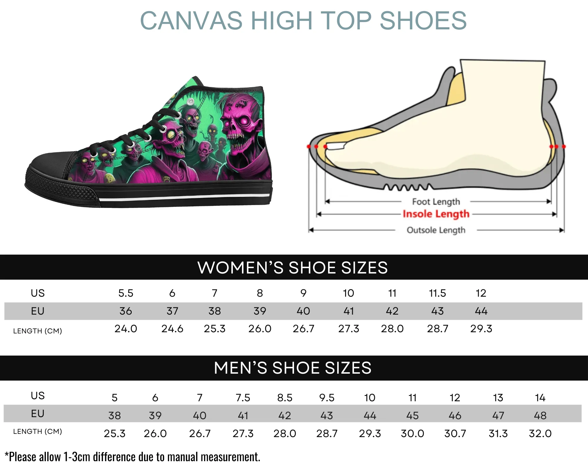 Neon Zombie High Tops