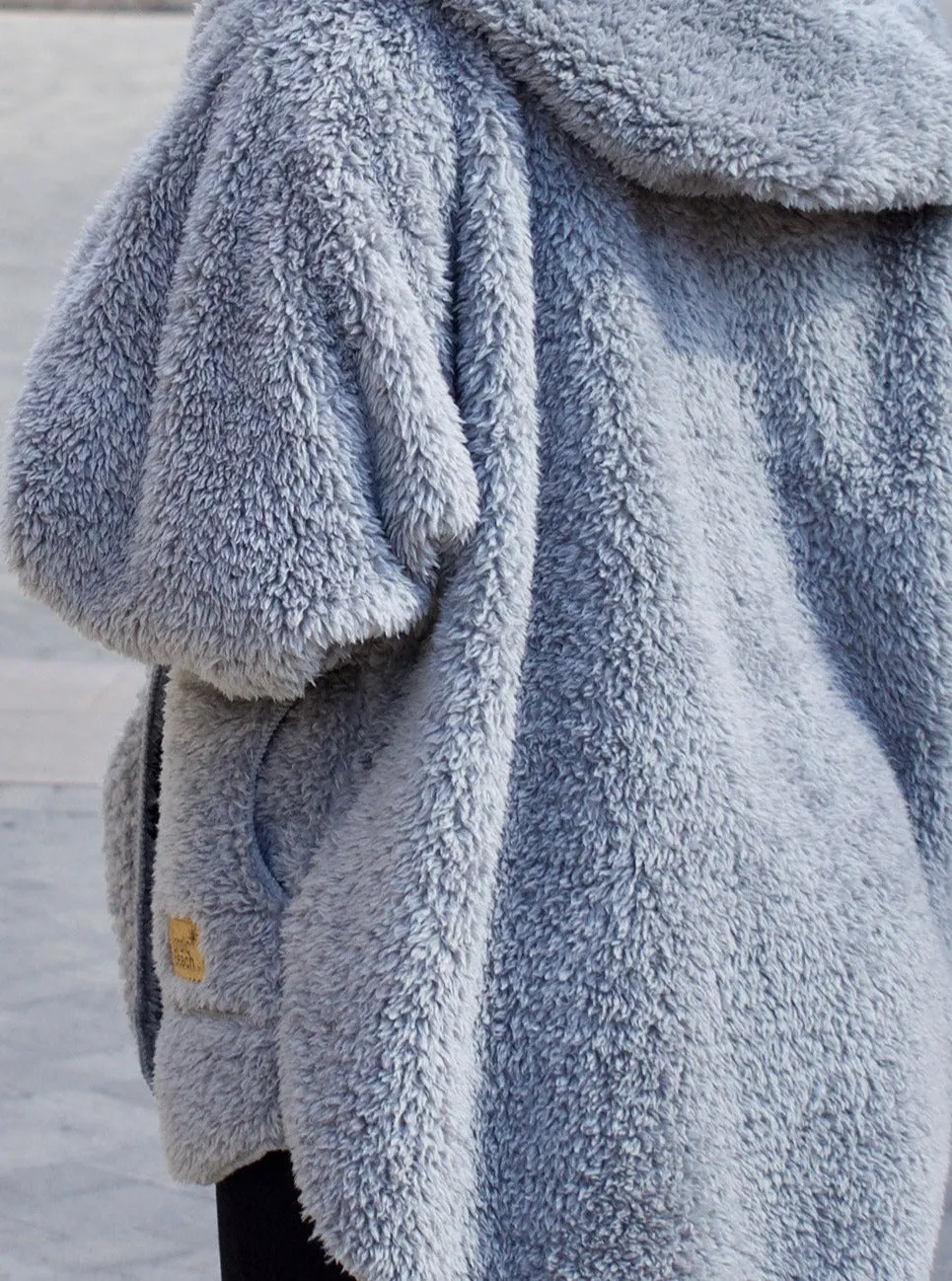 One-Size Fleece Hooded Jacket [Grey Kitten]