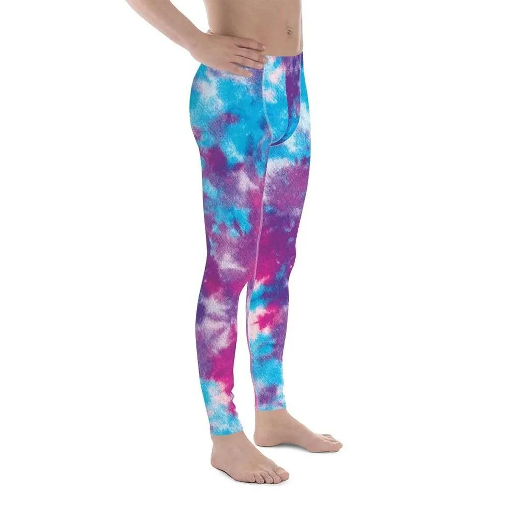 Purple Tie Dye Men's Leggings