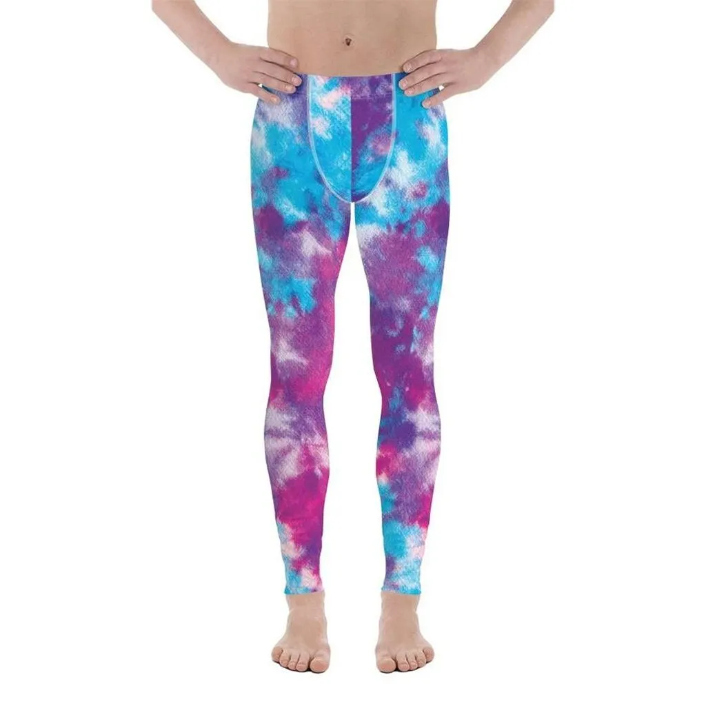 Purple Tie Dye Men's Leggings