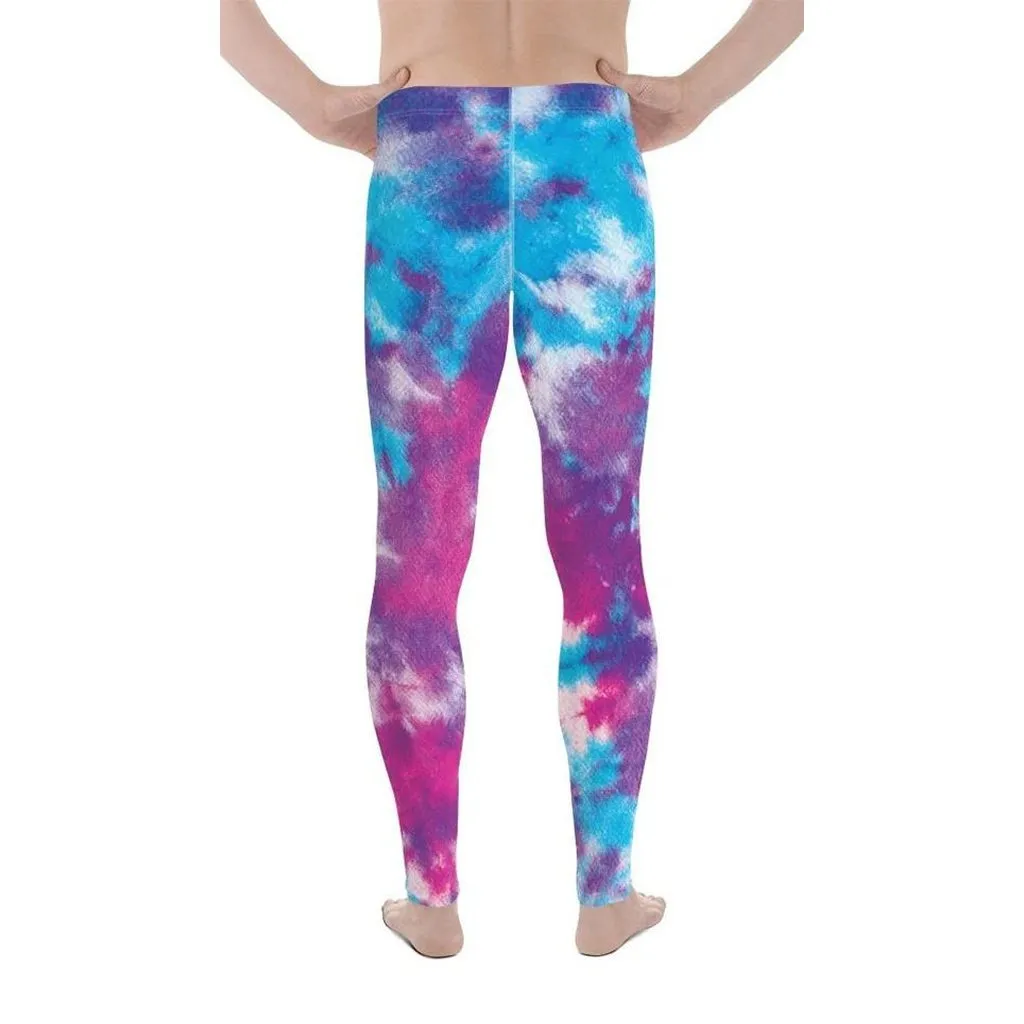 Purple Tie Dye Men's Leggings
