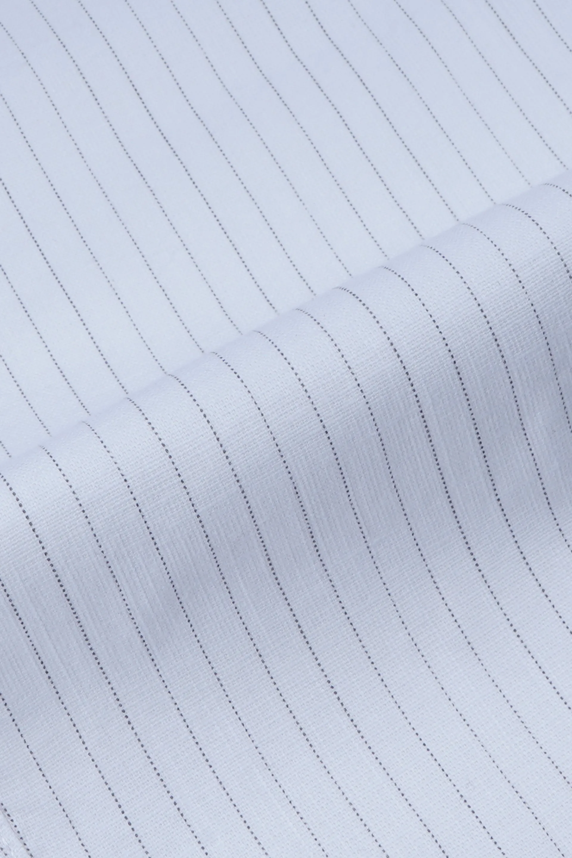 RELAXED STRIPED COTTON PANTS IN WHITE